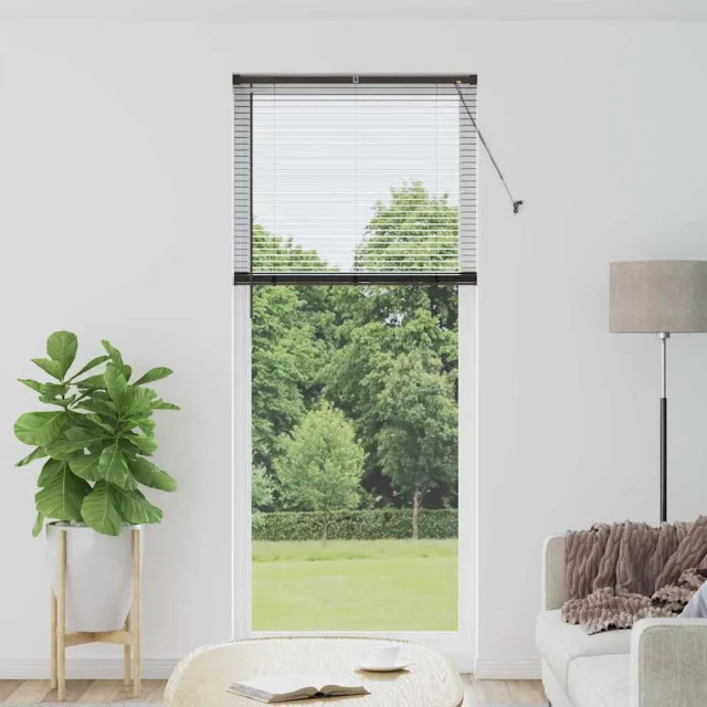 vidaXL Venetiaanse jaloezie Zwart 220 x 95 cm 25 mm Aluminium