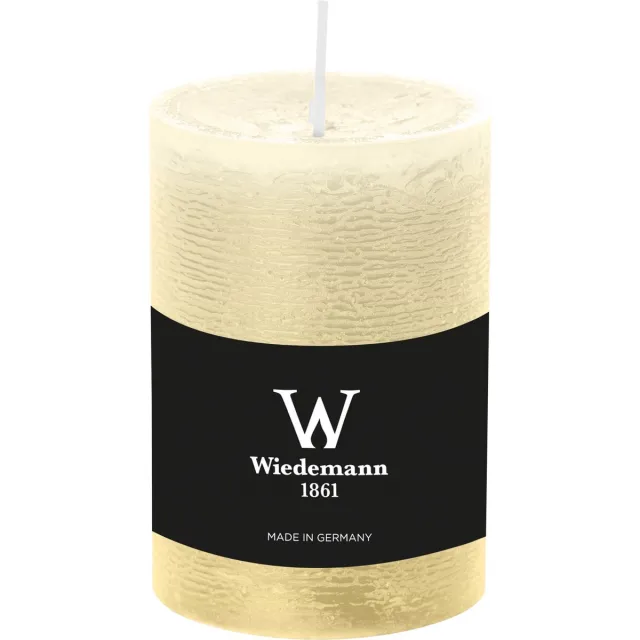 Wiedemann Cilinderkaars/stompkaars - rustieke kaars - creme wit - 7 x 10 cm - 43 branduren