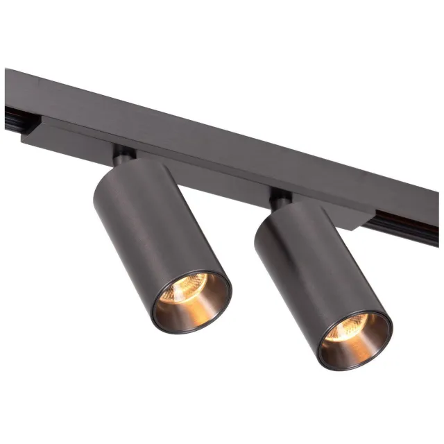 Lucide aluminium dimbare LED railverlichting Premium LINIA - zwart/chroom Mat zwart chroom