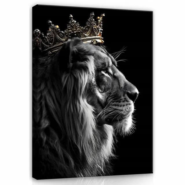 WALLARENA Canvas schilderij - 40x30 cm - Motivatie afbeelding van de Leeuwenkoning voor slaapkamer en woonkamer multikleurig