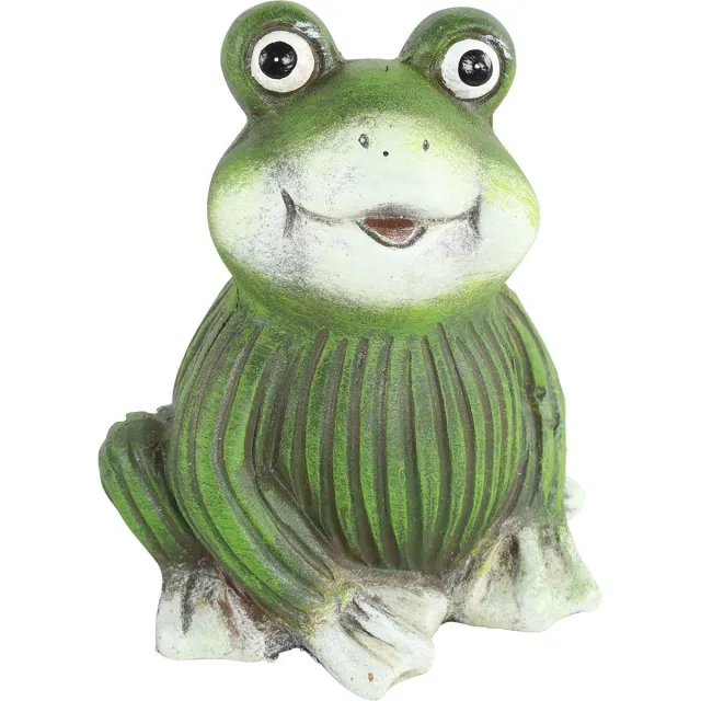 Countryfield Tuinbeeld decoratie kikker - Ultra Frog - kunststeen - H10 cm - groen