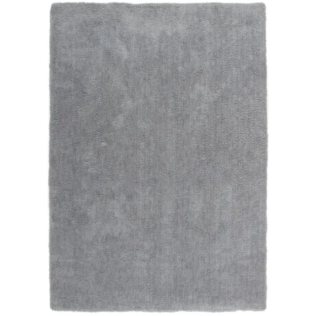Dutch XXL Effen Vloerkleed | Tapijt | Velvet | Uni | Zilver | 160x230 cm