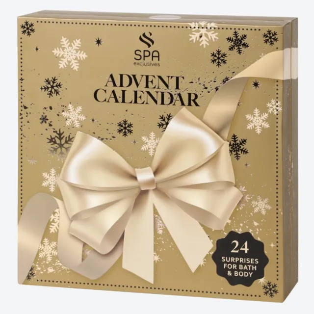 Spa Exclusives Adventskalender – 24 Verzorgingsproducten – Luxe Wellness Kerstcadeau goud