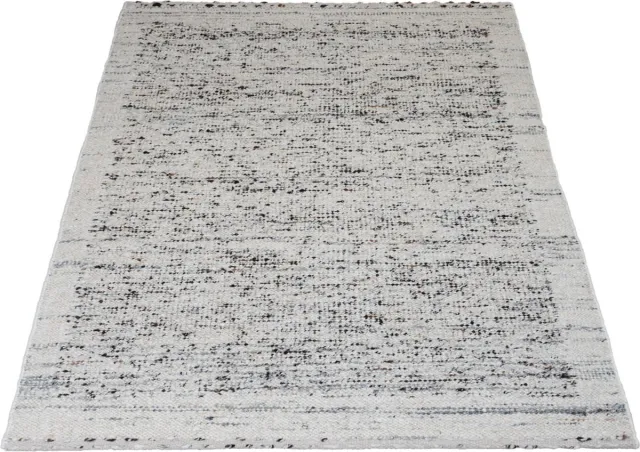 Veer Carpets Vloerkleed Rano Grijs 160 x 230 cm - Wol Hoogpolig Vloerkleed – Japandi / Scandinavisch Design