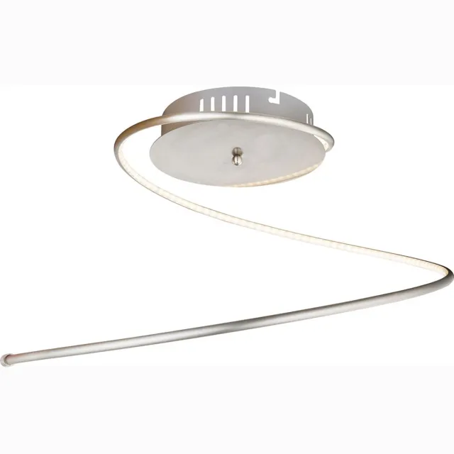 Globo LED 16 watt plafondlamp acryl lamp verlichting spiraal Globo REBEL 67826-16 zilver