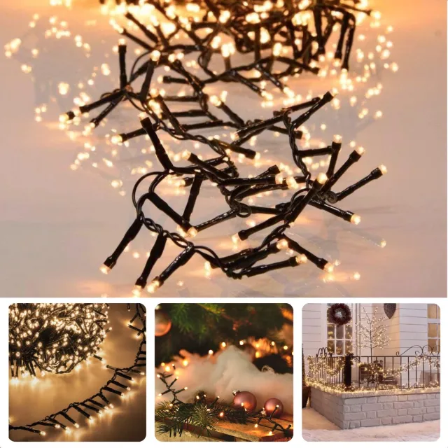 Cheqo Kerstverlichting - Kerstboomverlichting - Kerstlampjes - LED Clusterverlichting - 3000 LED - 22M - Extra Warm Wit - Timer - Waterdicht