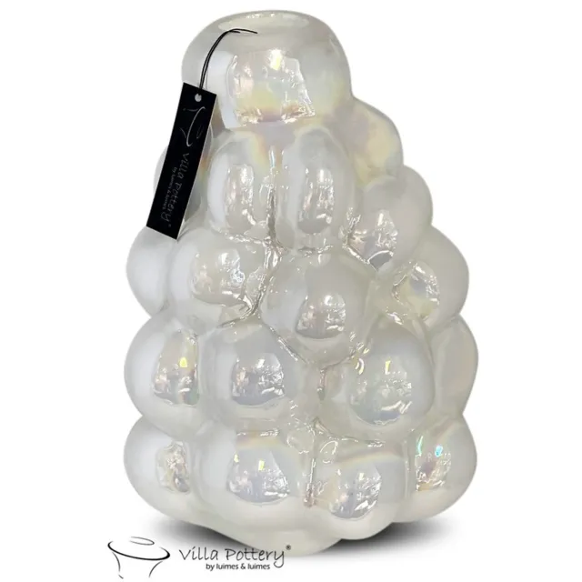 Villa Pottery Bubble Goud Glass 20 x 20 wit