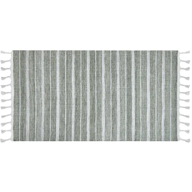 Beliani BADEMLI - Vloerkleed - Donkergroen - 80 x 150 cm - Synthetisch