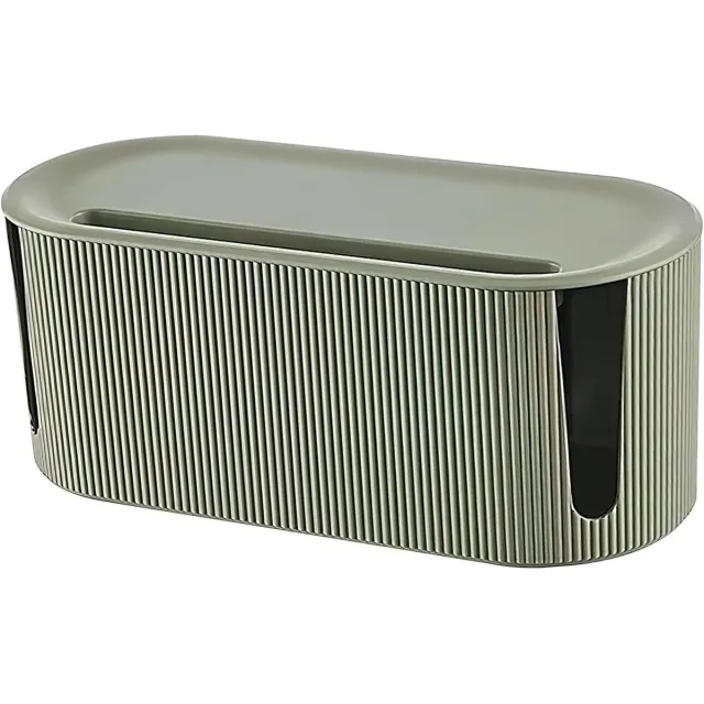 Famanu Kabelmanagementbox - kabelopbergdoos - bureau-organizer - grote kabelbox - organizer voor kabelmanagementbox - kabelorganizer Groen