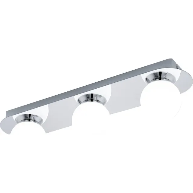 EGLO Mosiano - Plafonnière - 3 Lichts - LED - Chroom - Wit Grijs