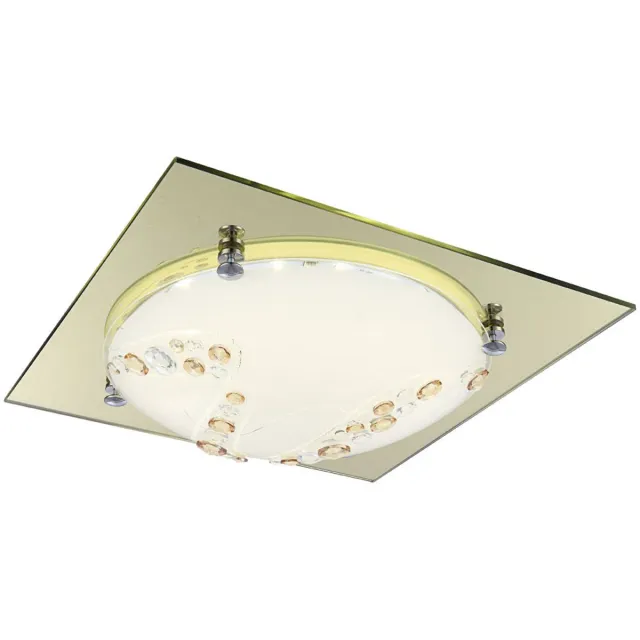 Globo LED plafondlamp glas kristallen chroom goud L 31,5 cm woonkamer slaapkamer eetkamer Oranje