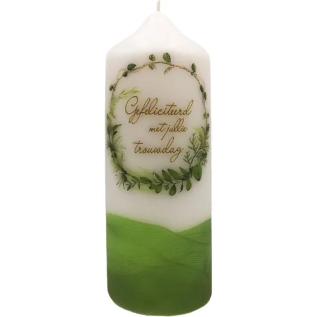 Van Licht Huwelijkskaars Felicitatie Bruiloft Cadeau Kaars Geschenk Kaars Wit