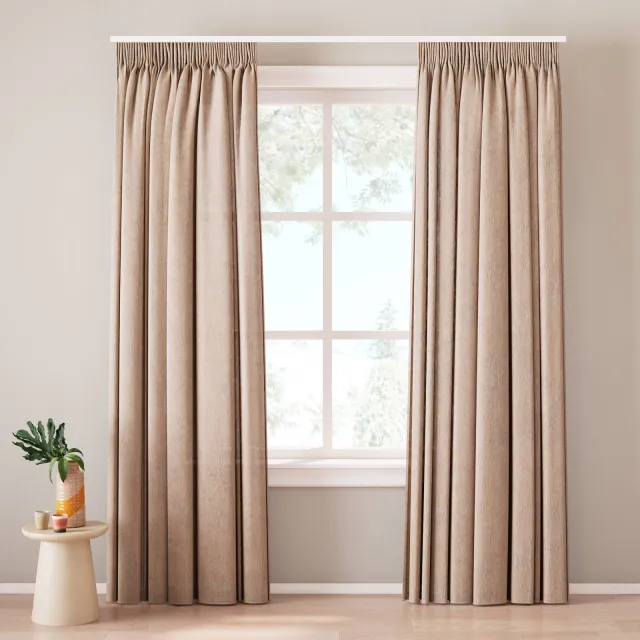 NOUS Living Lichtdoorlatend gordijn kant en klaar (per stuk) (280 x 270 cm)* Terra - Runa 27 Terra
