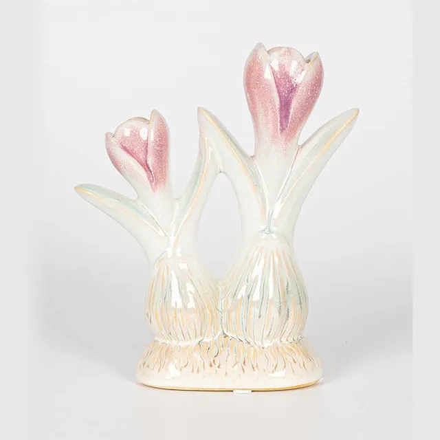 homebound by ky Aardewerk tulpenvaas roze | tulpenvaas | 18,5x7x21,5cm