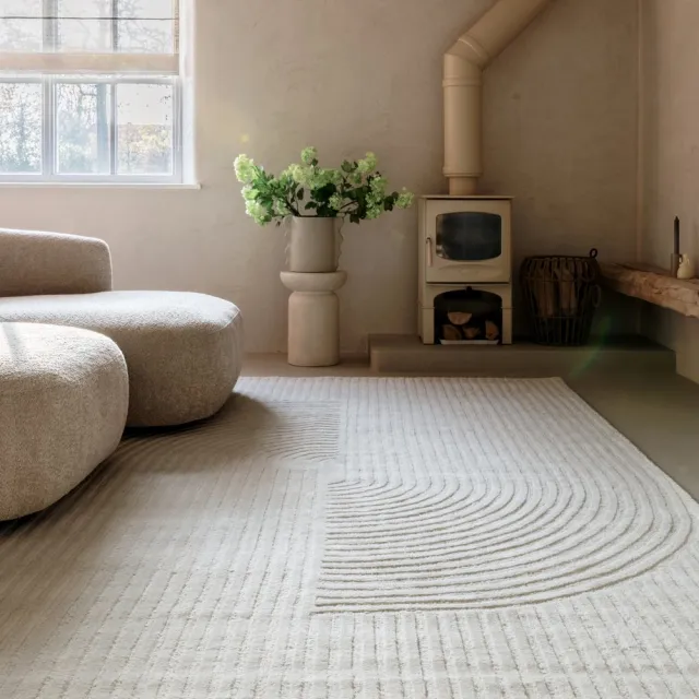 Nordic Weavers Japandi vloerkleed - Balans ivoor 240x340
