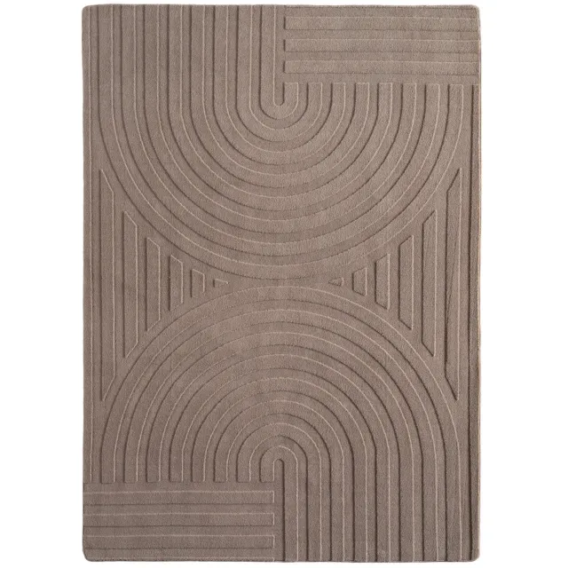 Dutch XXL Wasbaar Vloerkleed | Tapijt | Pompei | Bogen | Beige | 240x340 cm