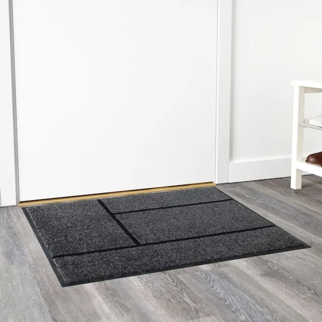Omid Home Naturel Deur mat / Binnen & Buiten /Droogloopmat / 69x90 cm grijs