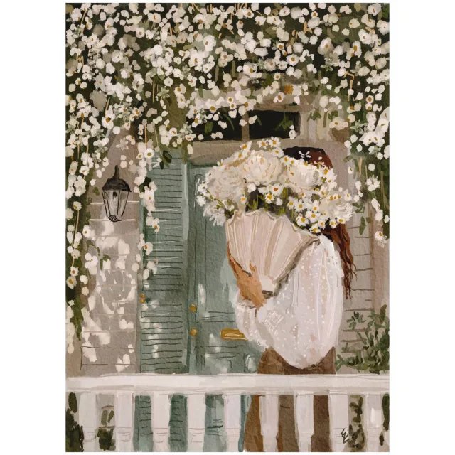 Poster & Frame Poster - Ekaterina Zagorska - White Spring -30x40 groen/off white