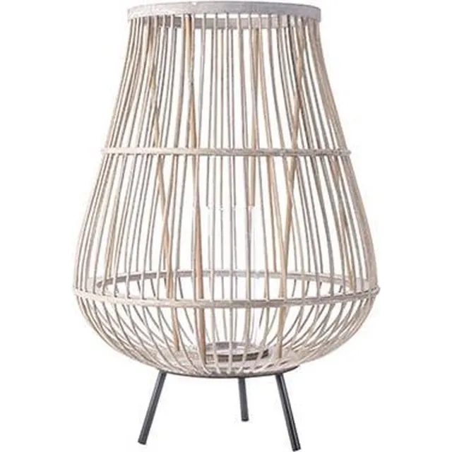 Cosy @ Home Lantaarn op Voet - Hout - Natuur Look - 41,5x41,5x(H)58,5cm Naturel