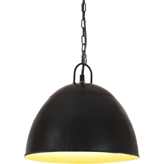 vidaXL Hanglamp industrieel vintage rond 25 W E27 31 cm zwart, foto 2