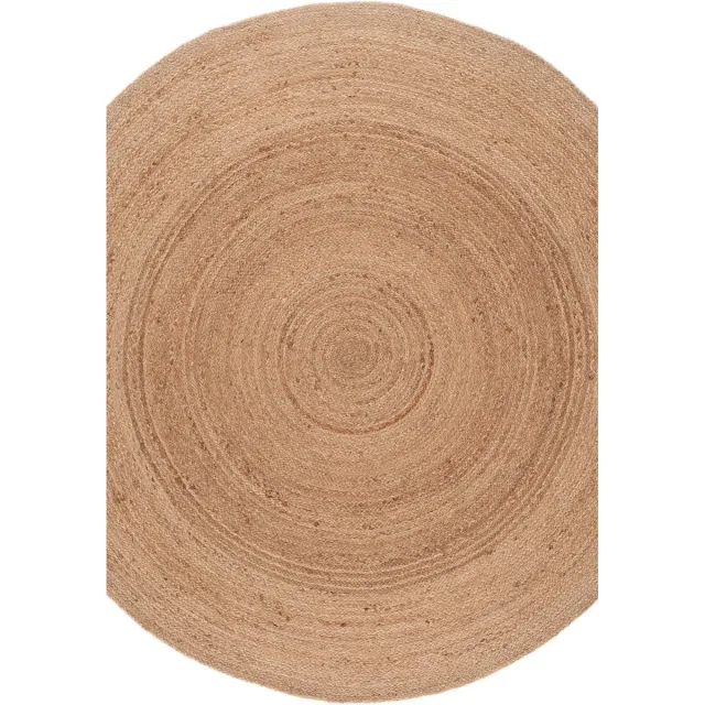 Eazy Living Easy Living - Faro-Rug-Natural Vloerkleed - 160 rond - Rond - Laagpolig,Rond Tapijt - Modern - Beige, Bruin