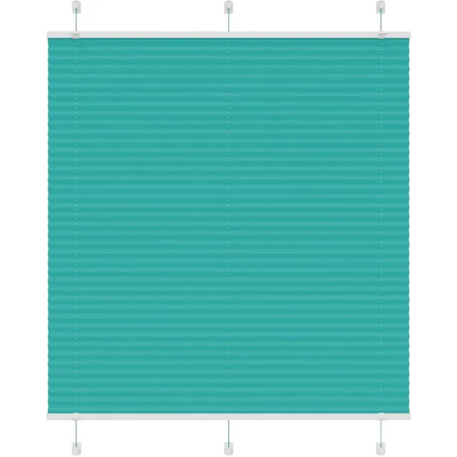 vidaXL Plissé - rolgordijn - 120x150cm - stofbreedte - 119,4cm - petrol - groen petroleumgroen