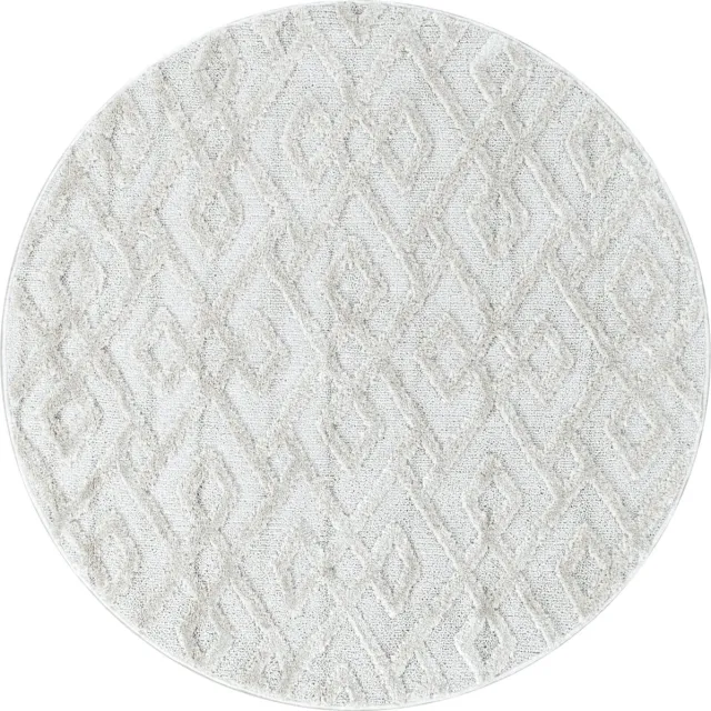 flycarpets SOFIA MODERN CRÈME ROND VLOERKLEED Cream