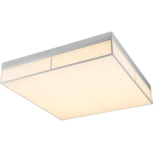 Globo Lighting Plafondlamp Woonkamerlamp Eetkamerlamp Ganglamp, dimbaar, metaal wit, LED 36W 2200Lm warm wit, LxBxH 60x60x12cm