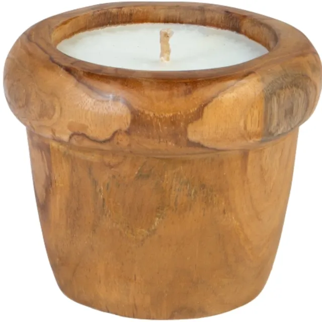 Morrigan Kaars - Shab - H 10.0cm x ⌀ 13cm - Natuurlijk