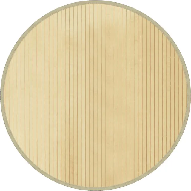 vidaXL Vloerkleed - rond - 80 - cm - bamboe - lichtnaturel Licht natuurlijk