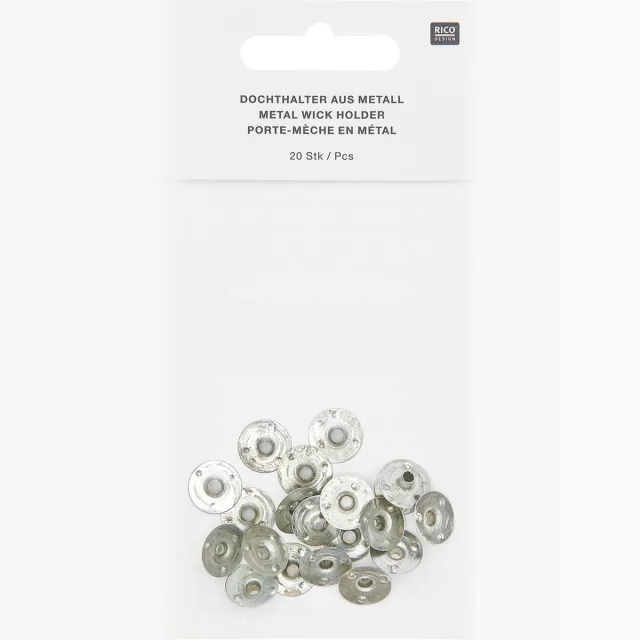 Rico Design Metalen lonthouders 25 stuks zilver