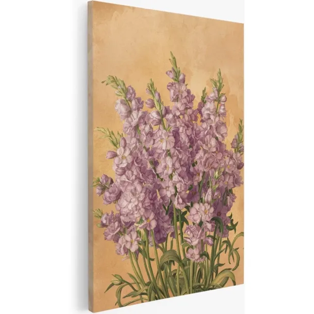 Saammp Canvas Schilderij - Lavendel - Abstract - Natuur - Bloemen - 40x50 - Foto op canvas - Wanddecoratie - Muurdecoratie Woonkamer - Kantoor Decoratie Multicolor