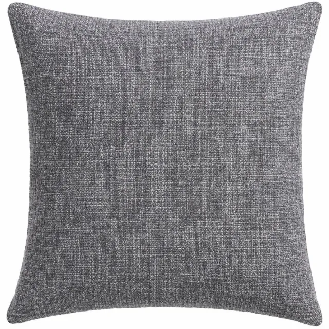 Unique Living 2 stuks - kussenhoes - sierkussen- hoes - geweven katoen - zwart - wit - 43 x 43 cm - met rits zwart - wit - grijs