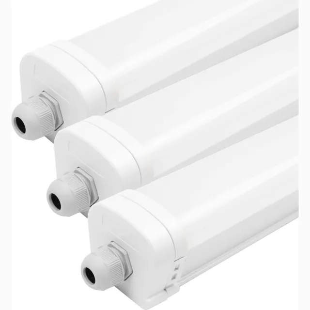 LEDVION 3X LED TL Armatuur - 150CM - 48W - 6500K - IP65 Grijs