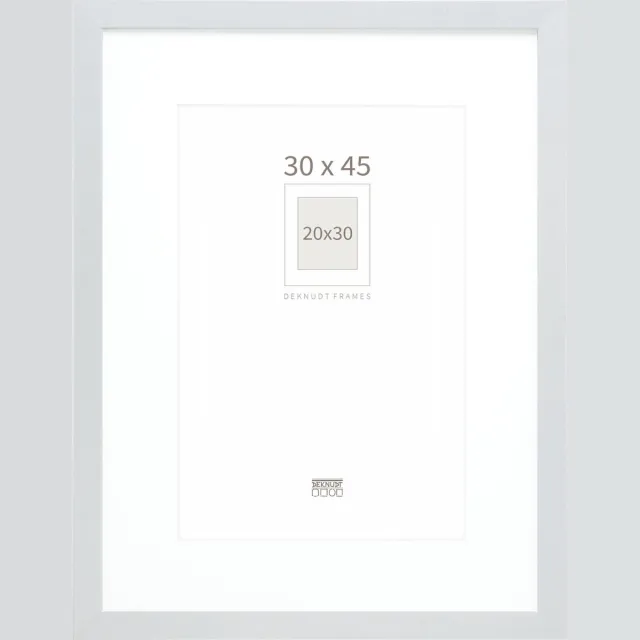 Deknudt Frames fotolijst - zilver met passe-partout - 20x30 / 30x45 cm