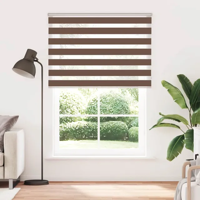 vidaXL Zebra rolgordijn 165x200 cm stofbreedte 160,9cm polyester bruin