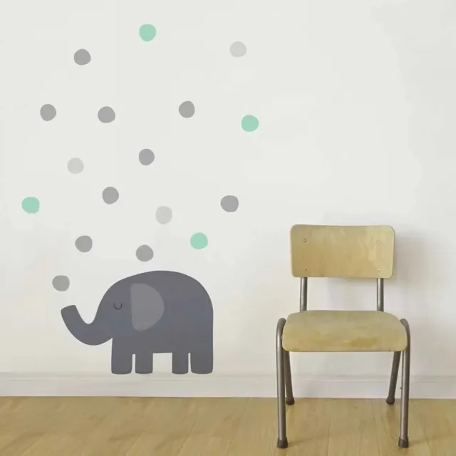 Tresxics muursticker olifant en stippen mint