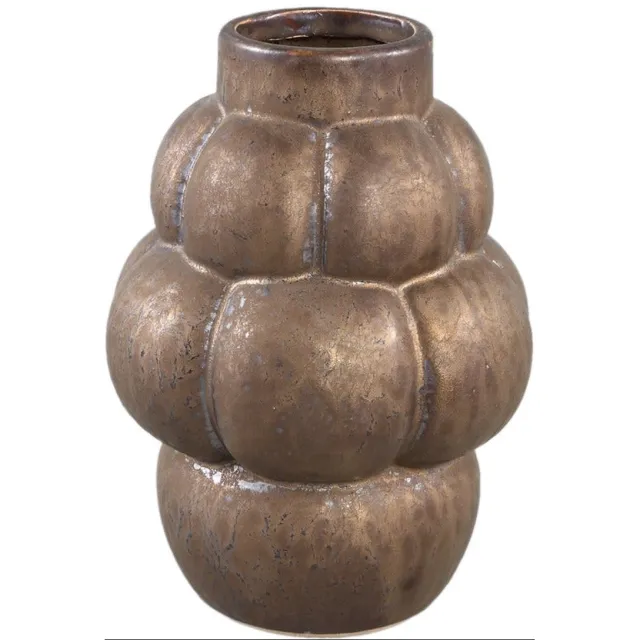 PTMD COLLECTION PTMD Nolay Vaas - 14 x 14 x 19 cm - Keramiek - Brons