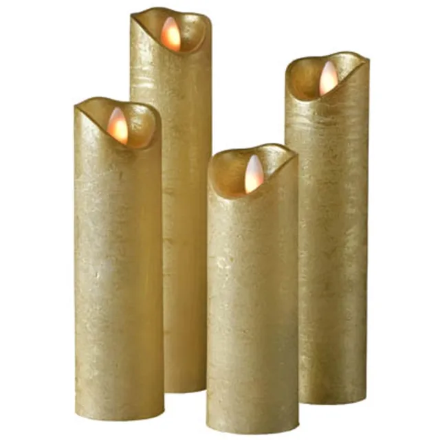 Sompex LED Wax set kaarsen SHINE | goud | mat |op afstand bestuurbare | timer