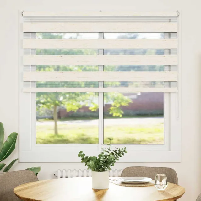 vidaXL Zebra Blind 145x150cm stofbreedte 140,9cm polyester marmerbeige