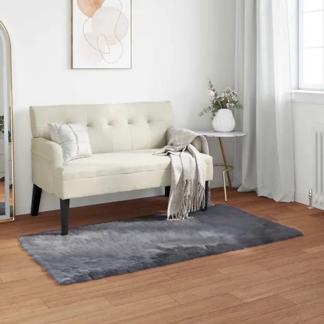vidaXL Tapijt van imitatie TAFALLA Antracietkleurig, foto 4