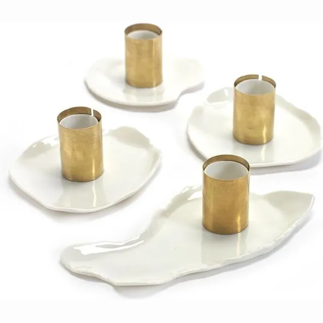 Serax Kandelaar Marie koper Wit - Set van 4