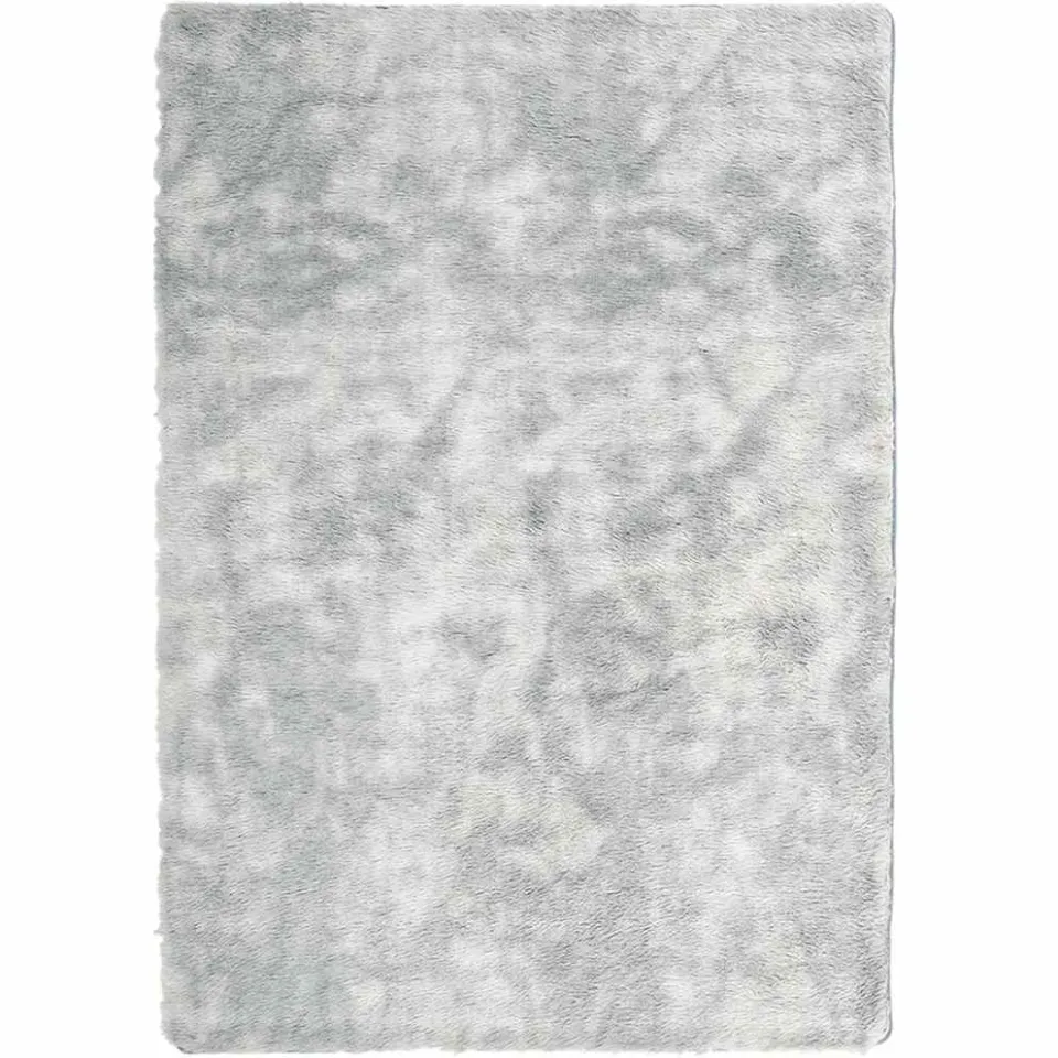vidaXL Hoogpolig vloerkleed NAVARRA 240x340 cm polyester zilvergrijs