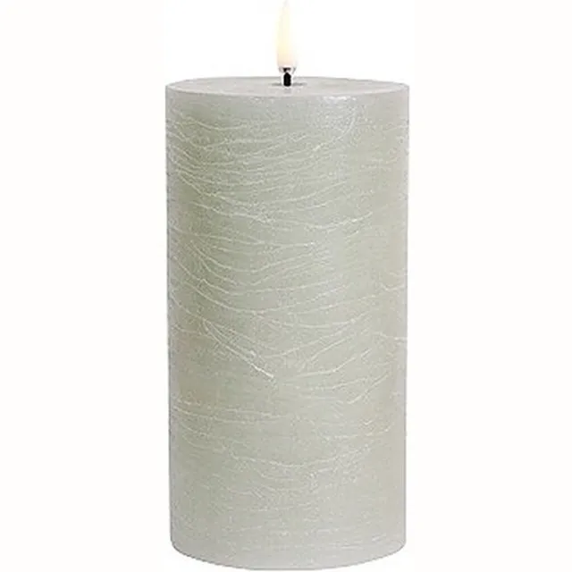 Uyuni Lighting - LED-kaars - Dusty Green - 7,8 cm x 15,2 cm Groen