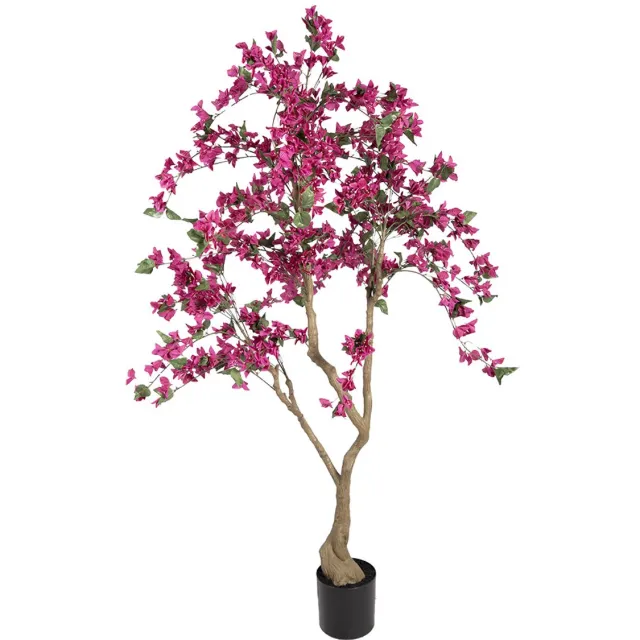 Clayre & Eef Kunstboom Bougainvillea 80x80x180 cm Roze Kunststof