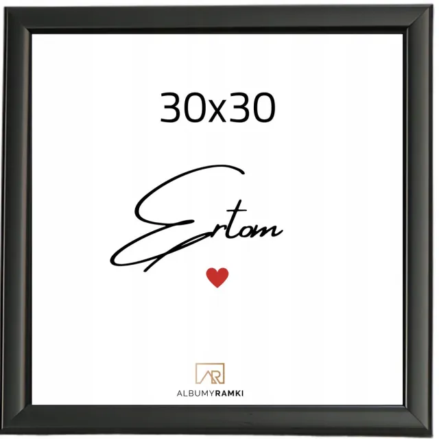 Ertom Zwarte fotolijst 30x30 cm met glas