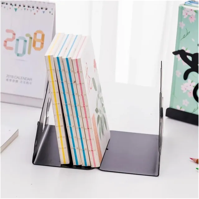 Nevolis Standing Magazines Practical Iron Home Office Non-skid Cat Bookend- Black Organizer Catalogs Tables Accessories . multi color