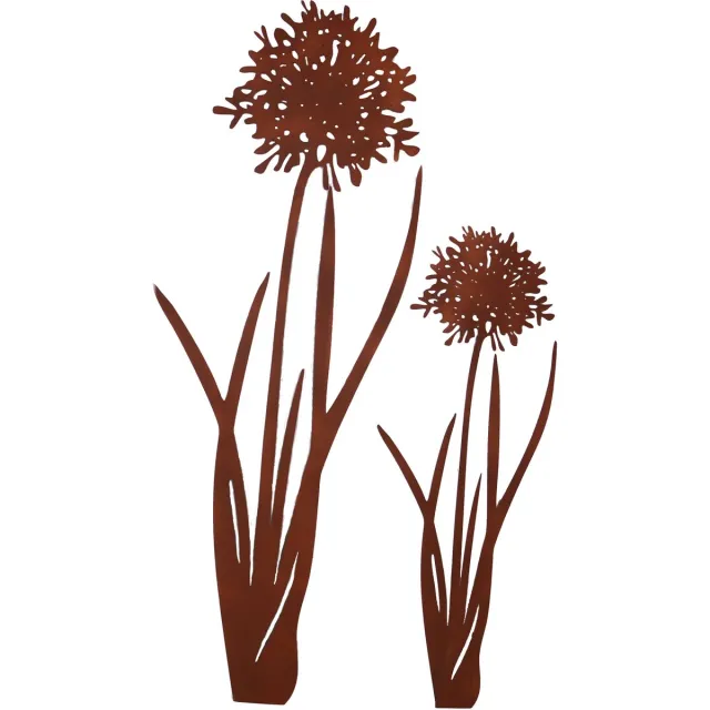 UNUS Tuinsteker agapanthus roestlook set van 2 Bruin