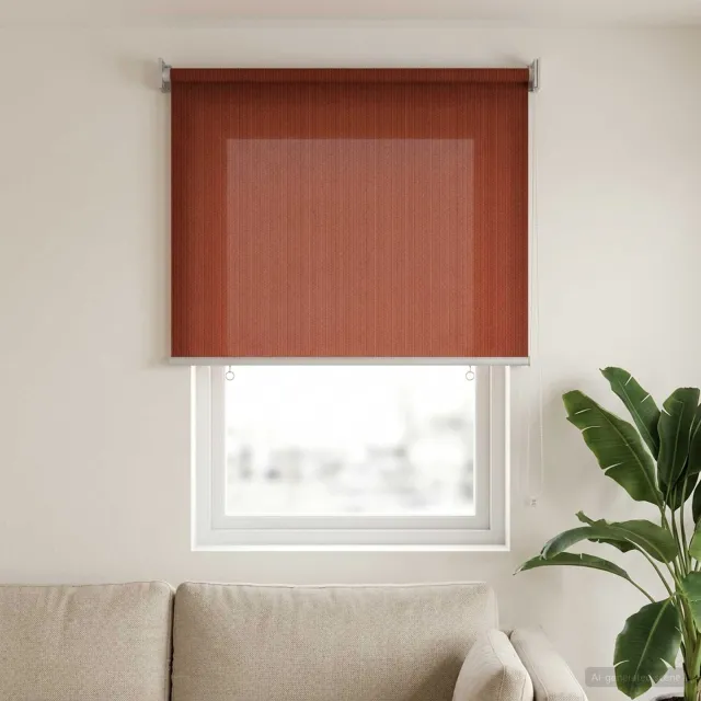 vidaXL Buitenrolgordijn 90% UV-blok Terracotta 60 x 140 cm HDPE