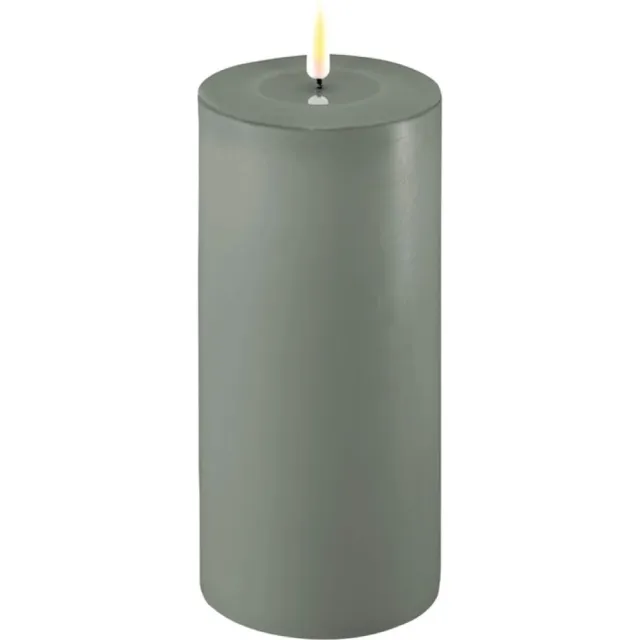 Deluxe Homeart Led Kaars Salie Groen 10 x 20 cm